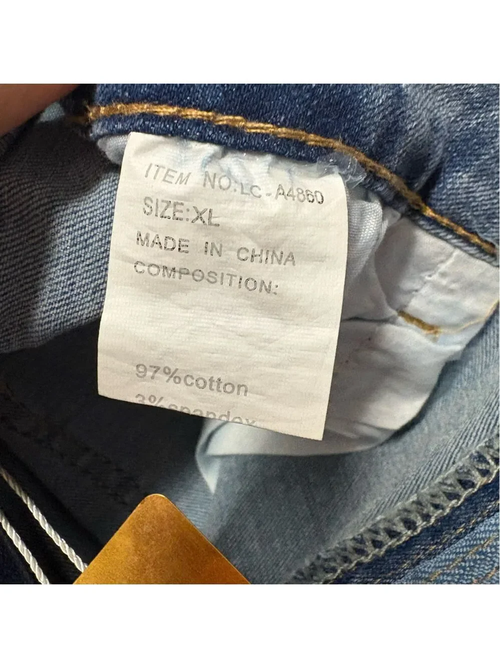 Lizette Collection High Waisted Jeans with Rhinestones 5 pockets size XL NEW NWT